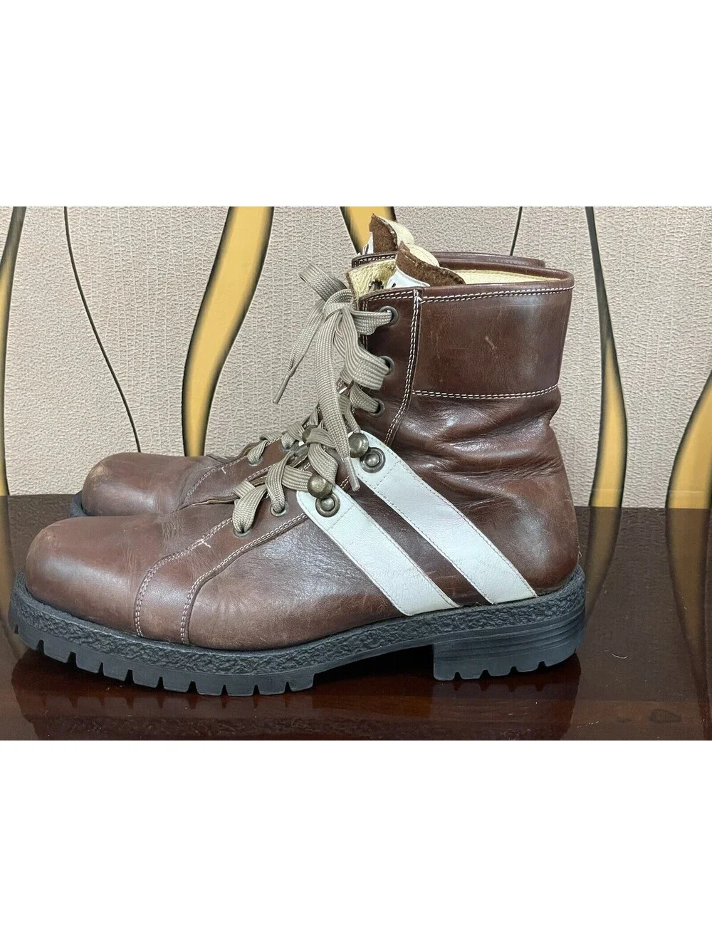 Cesare Paciotti Heroes Lace Up Leather Work Boots Mens Size 9 #A52
